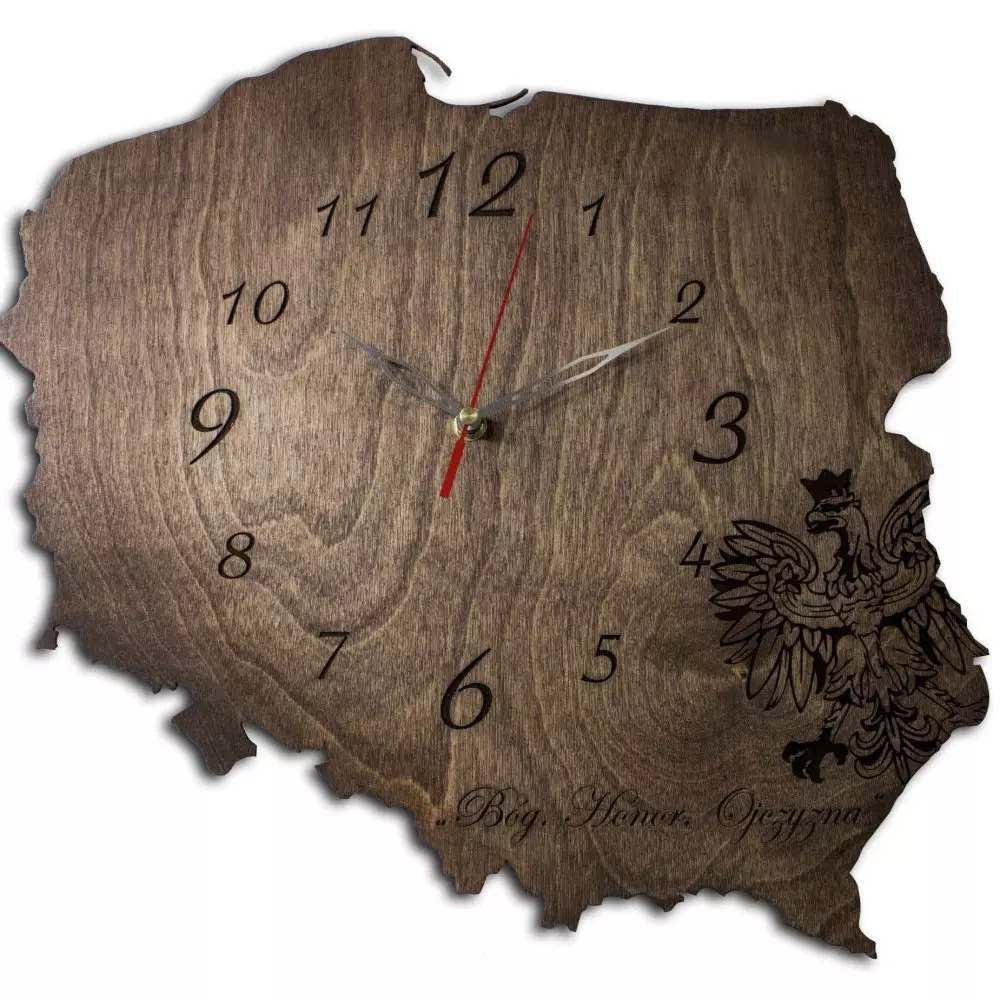 Patriotyczny zegar na ścianę