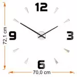 Lustrzany zegar ścienny Shot