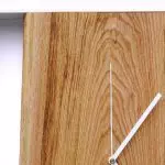 Kwadratowy zegar loftowy Time&Vertical (pionowy) 40 cm biało-drewniany