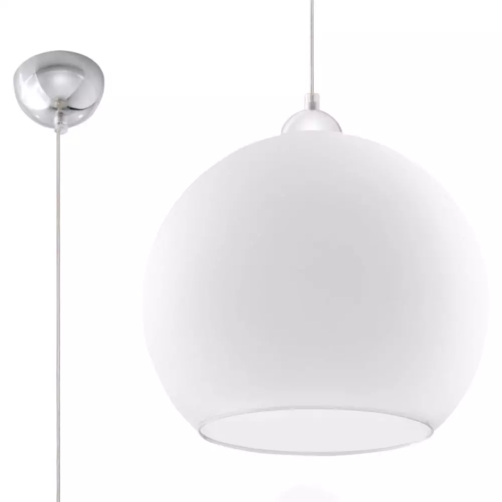Lampa wisząca BALL biała