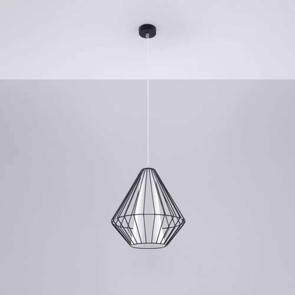 Lampa wisząca DEMI czarna