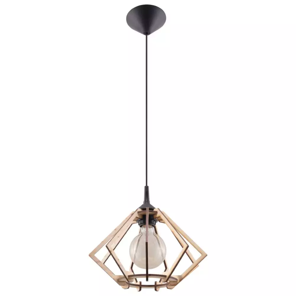 Lampa wisząca POMPELMO naturalne drewno