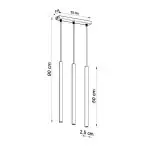 Lampa wisząca PASTELO 3 biała
