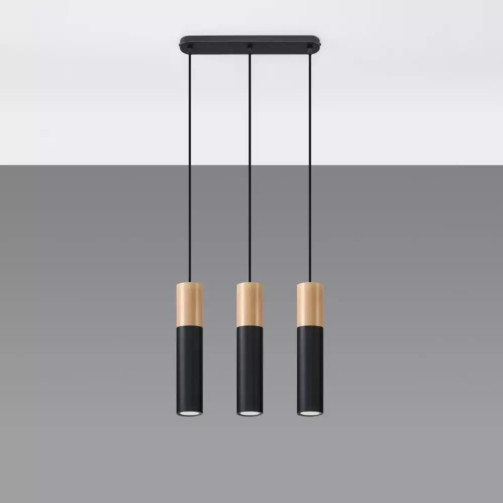 Lampa wisząca PABLO 3L czarna