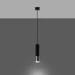Lampa wisząca LOOPEZ 1 czarny/chrom