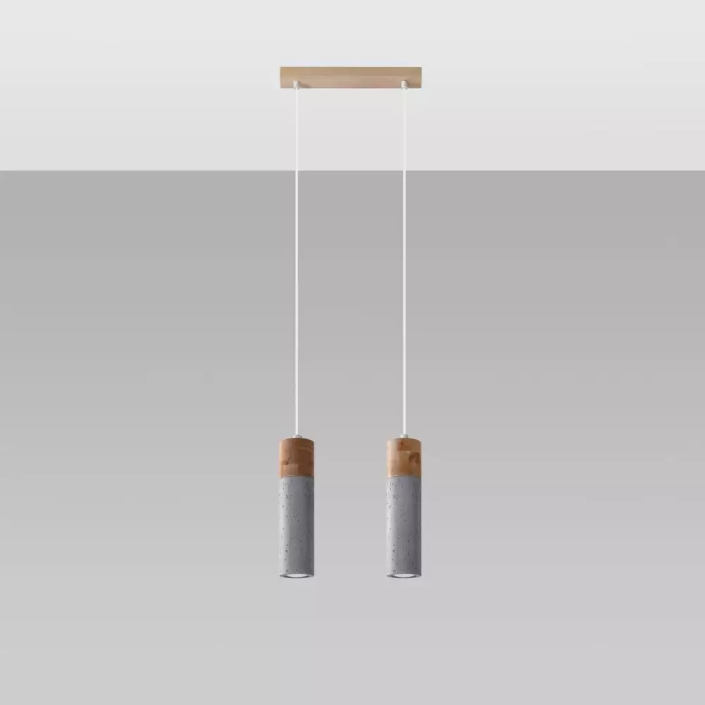 Lampa wisząca ZANE 2 szara