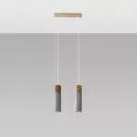 Lampa wisząca ZANE 2 szara