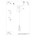 Lampa wisząca SUBA 1 czarna