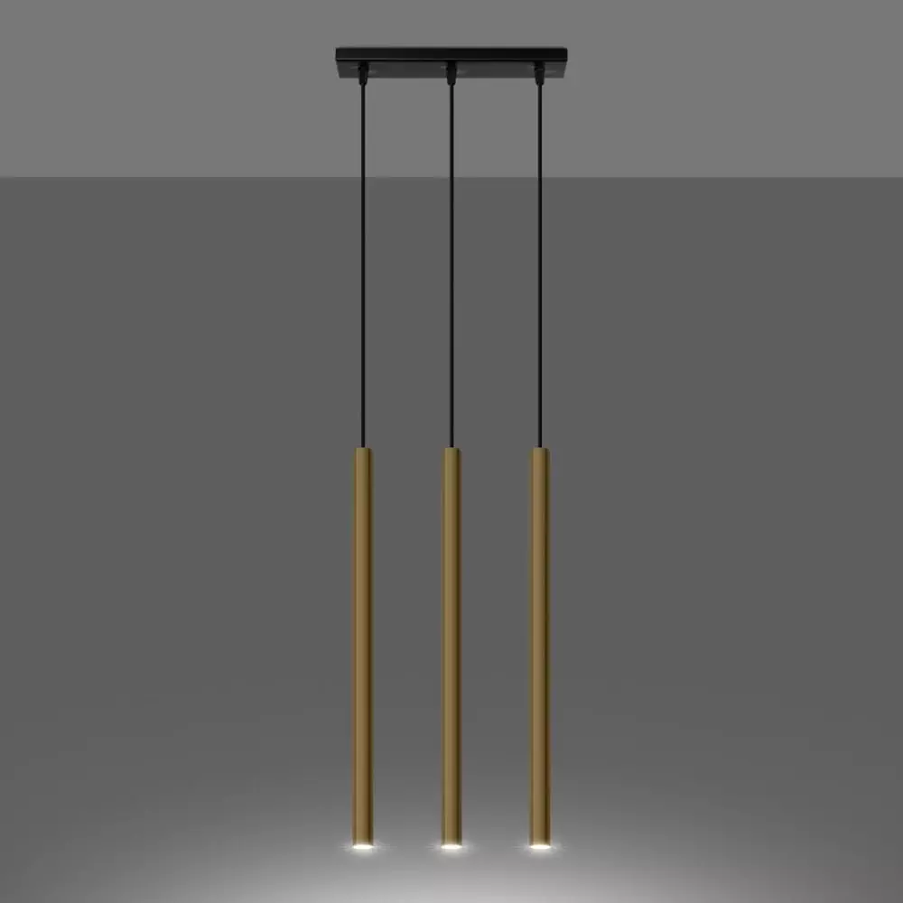 Lampa Wisząca PASTELO 3L złoty połysk