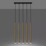 Lampa Wisząca PASTELO 5L złoty połysk