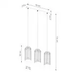 Lampa wisząca BRINA 3L czarna