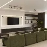 Plafon RING 3P zielony oliwkowy
