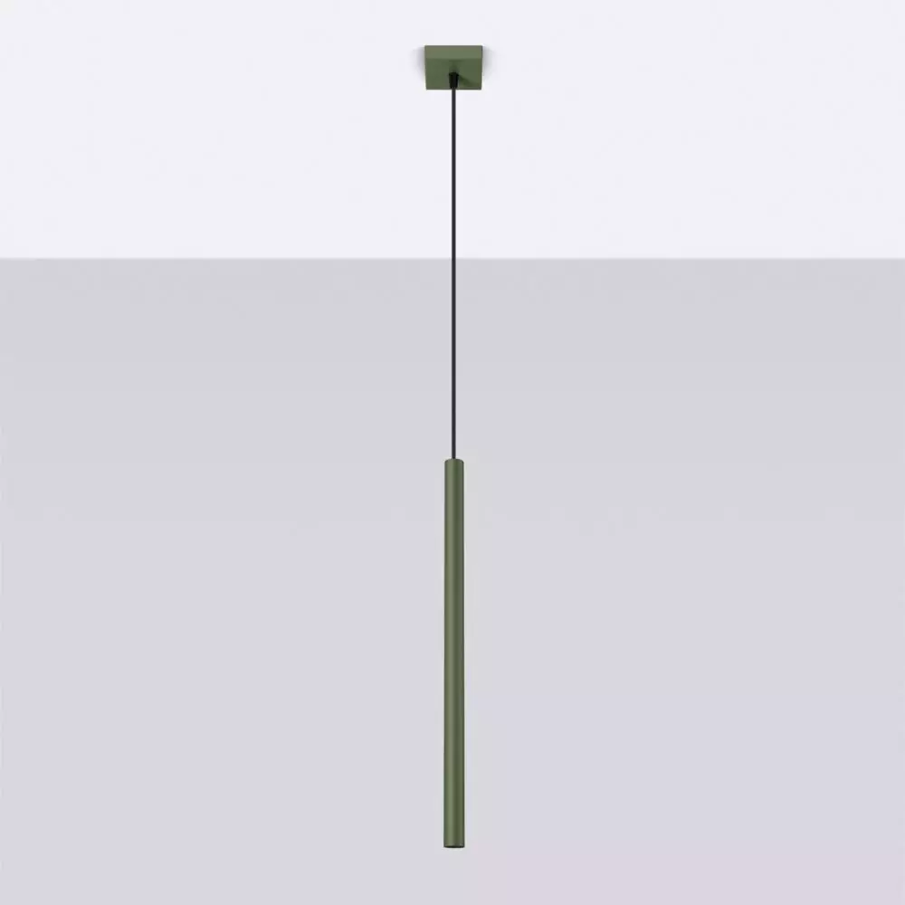 Lampa wisząca PASTELO 1 zielona oliwka