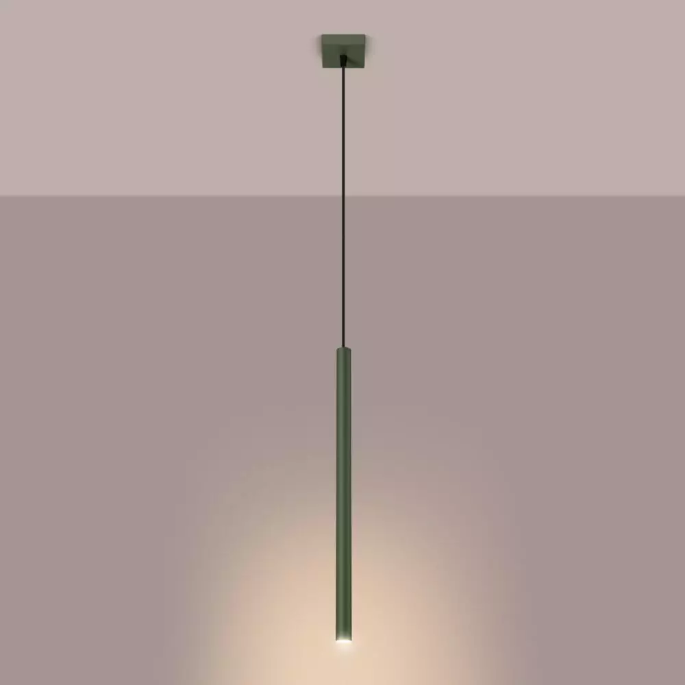 Lampa wisząca PASTELO 1 zielona oliwka