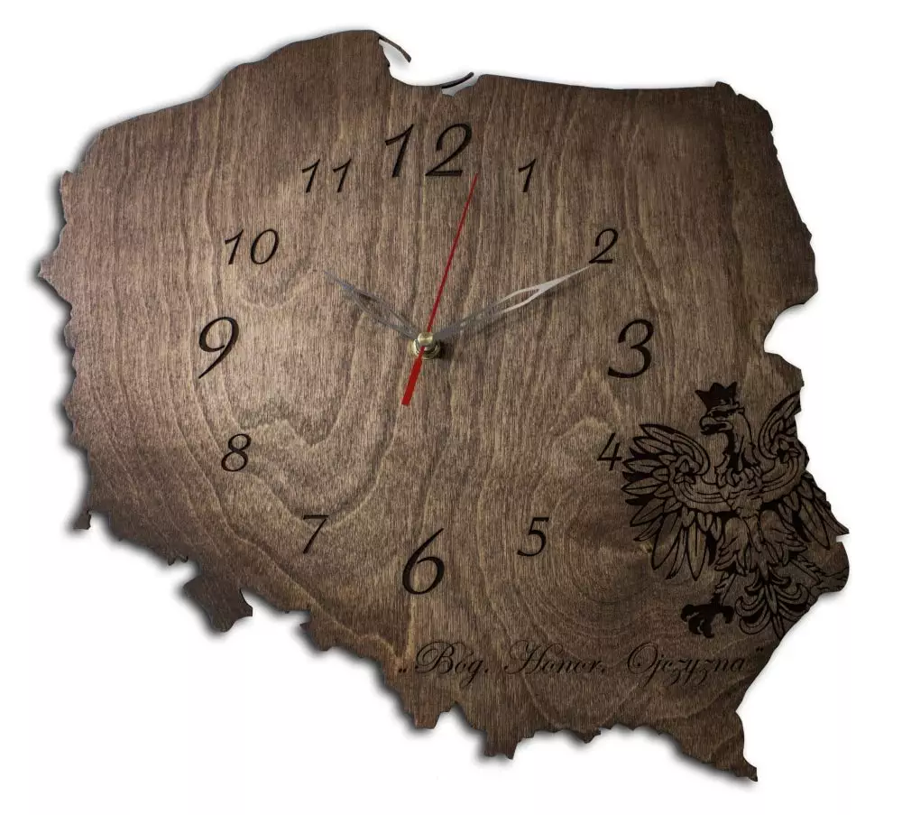Patriotyczny zegar na ścianę