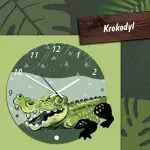 Zegar ścienny KROKODYL 3D Wild friends