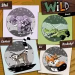 Zegar ścienny KROKODYL 3D Wild friends