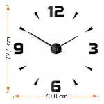 Czarny zegar ścienny Shot