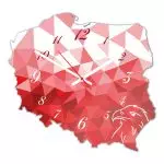 Zegar ścienny Modern Patrio Red