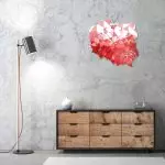 Zegar ścienny Modern Patrio Red
