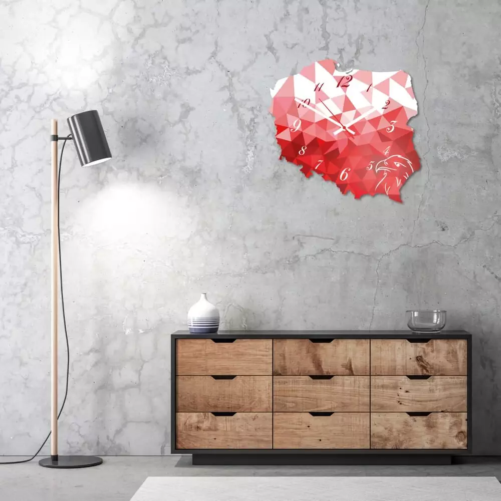 Zegar ścienny Modern Patrio Red
