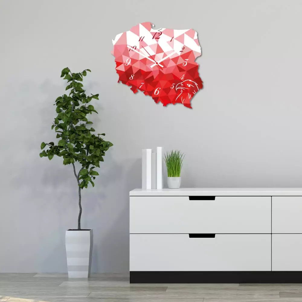 Zegar ścienny Modern Patrio Red