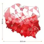Zegar ścienny Modern Patrio Red