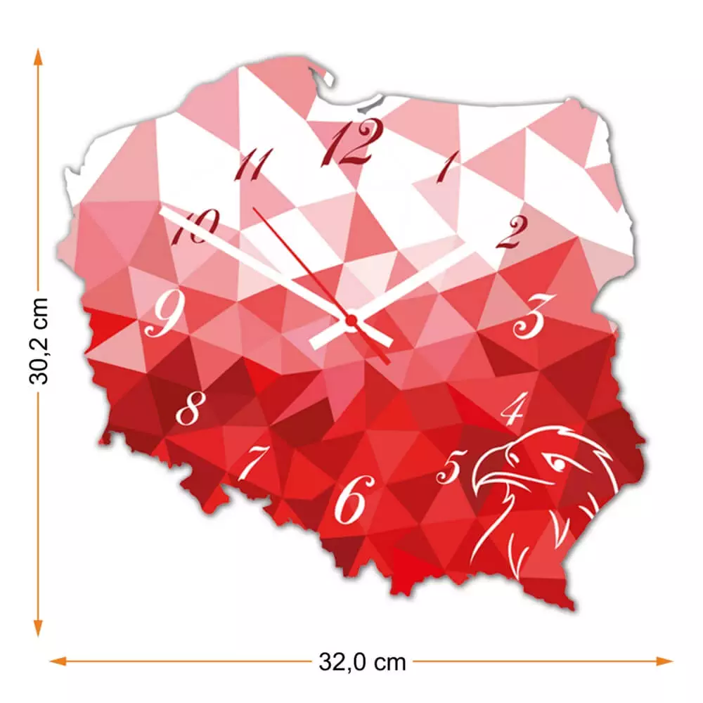 Zegar ścienny Modern Patrio Red