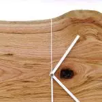 Kwadratowy zegar loftowy Time&Horizontal (poziomy) 40 cm biało-drewniany