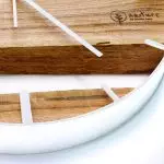 Okrągły zegar loftowy Time&Double 50 cm biało-drewniany