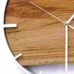 Okrągły zegar loftowy Time&Horizontal (poziomy) 50 cm biało-drewniany
