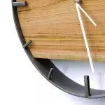 Okrągły zegar loftowy Time&Horizontal (poziomy) 50 cm stalowo-drewniany