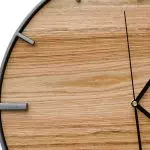 Okrągły zegar loftowy Time&Horizontal (poziomy) 50 cm stalowo-drewniany