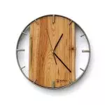 Okrągły zegar loftowy Time&Vertical (pionowy) 50 cm stalowo-drewniany