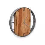 Okrągły zegar loftowy Time&Vertical (pionowy) 50 cm stalowo-drewniany