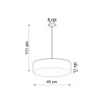 Lampa wisząca ARENA 45 biała