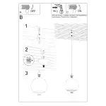 Lampa wisząca BALL transparentny