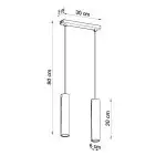 Lampa wisząca LAGOS 2 biały