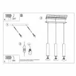 Lampa wisząca LAGOS 3L biały