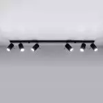 Plafon RING 6L czarny
