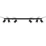 Plafon RING 6L czarny