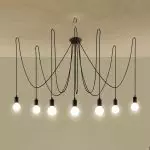 Żyrandol EDISON 7 czarny
