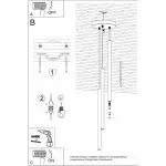 Lampa wisząca PASTELO 3P czarna