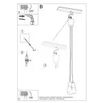 Lampa wisząca DIEGO 3 biała
