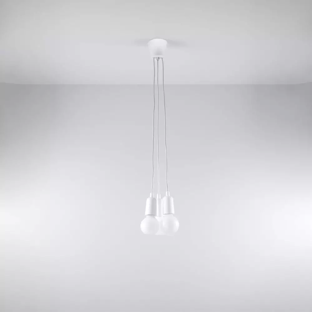 Lampa wisząca DIEGO 3 biała