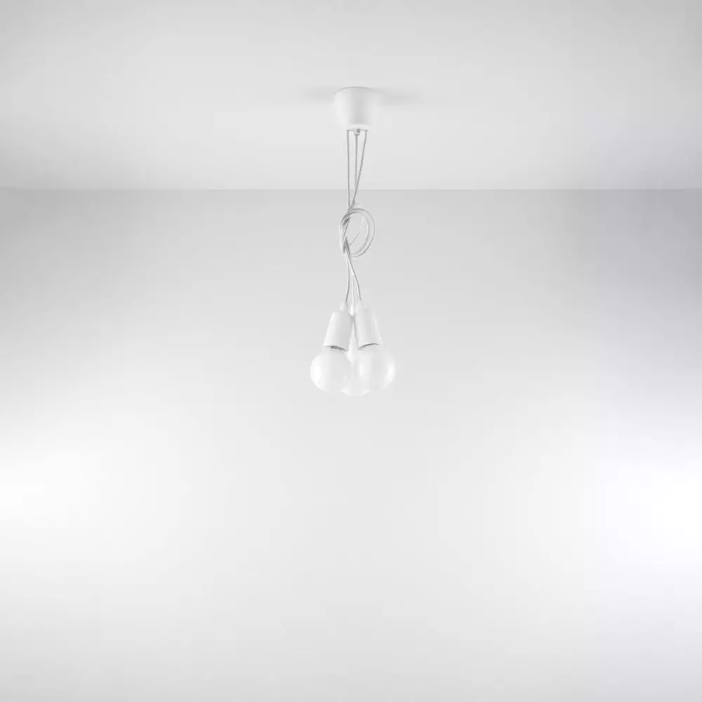 Lampa wisząca DIEGO 3 biała