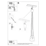 Lampa wisząca DIEGO 5 biała