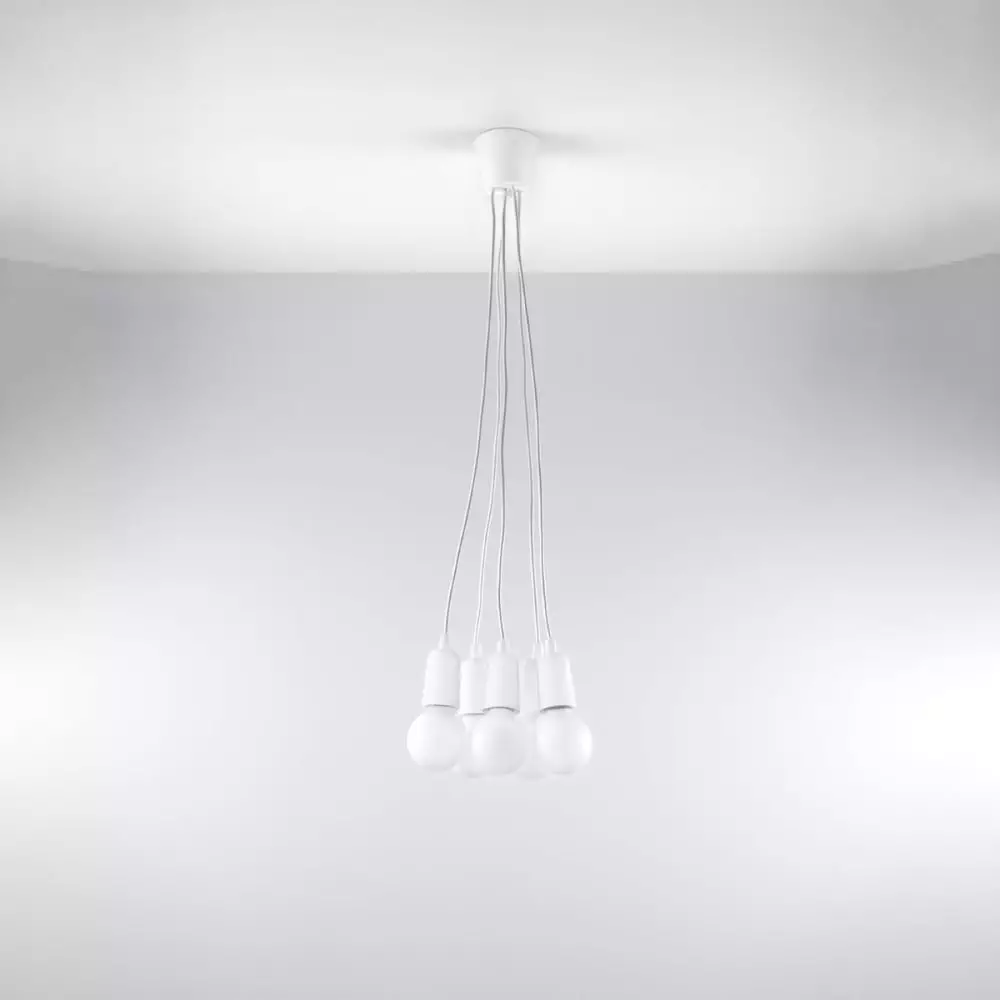 Lampa wisząca DIEGO 5 biała