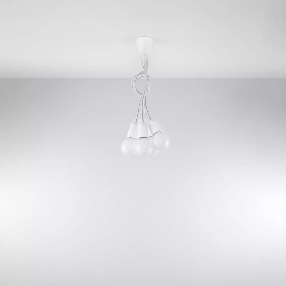 Lampa wisząca DIEGO 5 biała