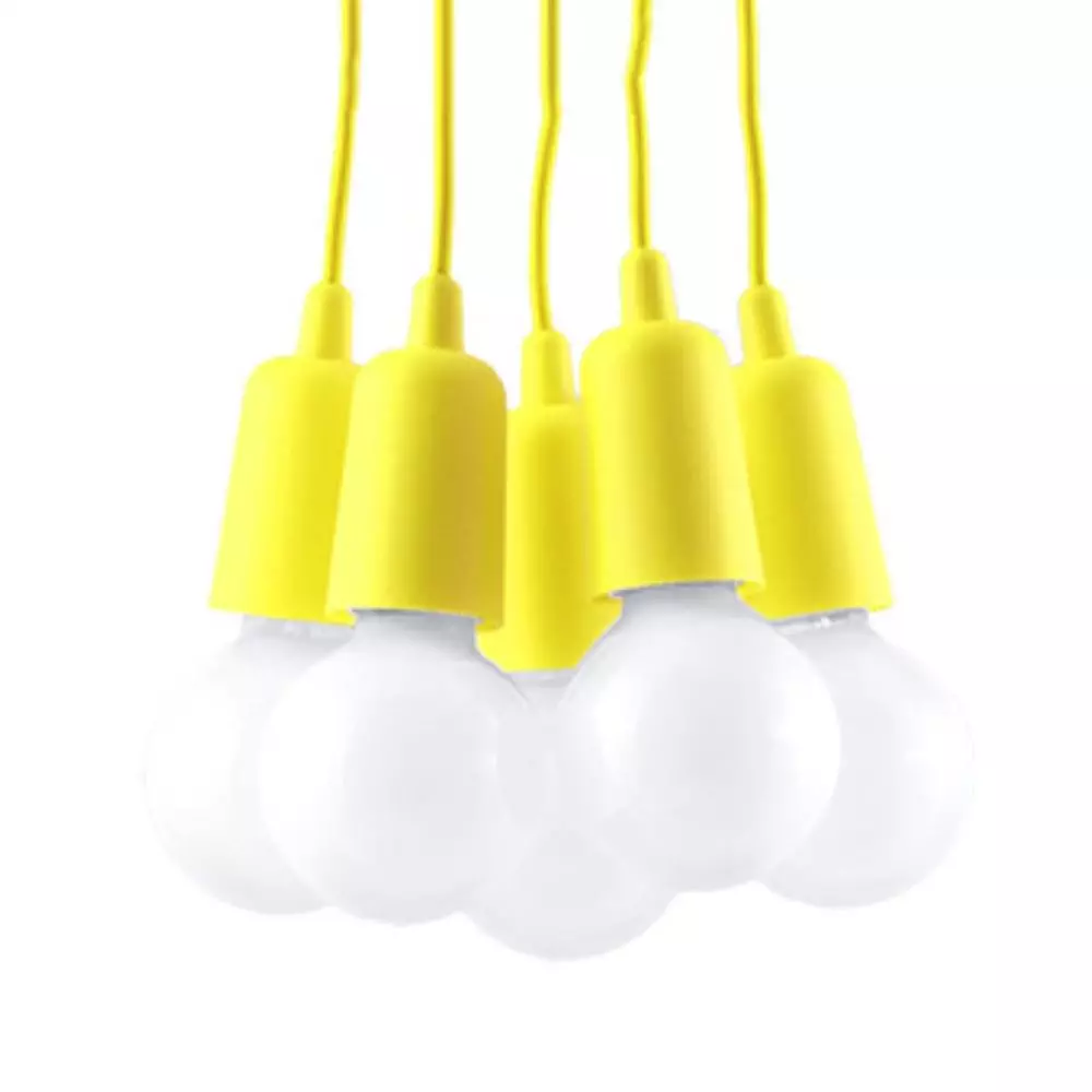 Lampa wisząca DIEGO 5 żółta